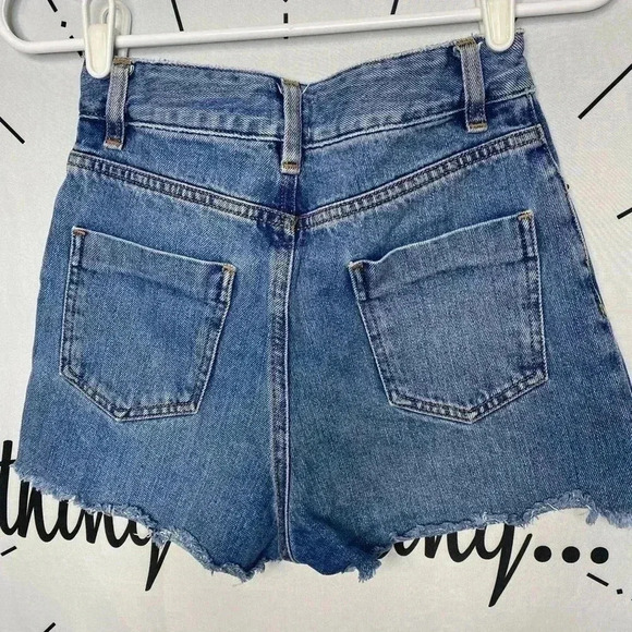 Asos Cut off Raw Hem Denim Shorts - Picture 5 of 6